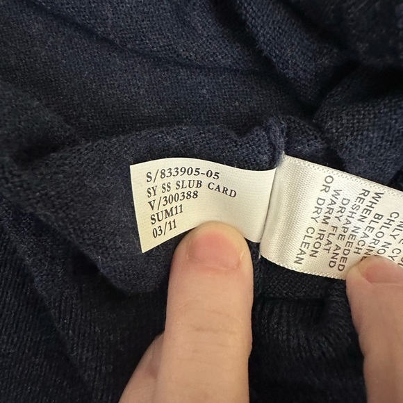 NWT Banana Republic Cardigan short sleeve Blue deep V Petite Small Lightweight - Picture 7 of 8